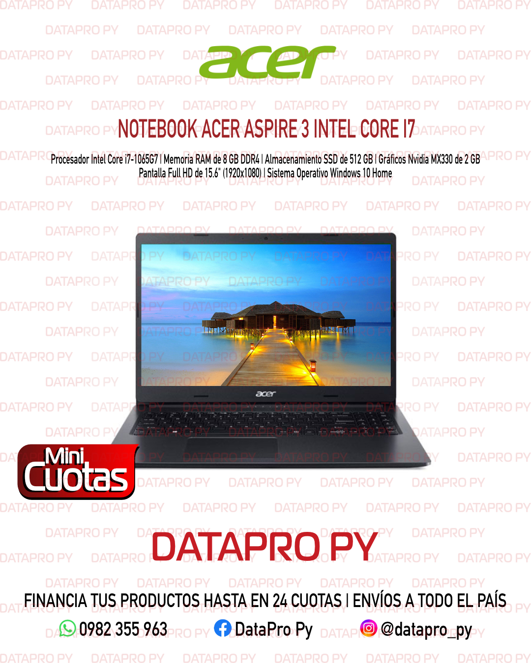 Notebook Acer Aspire 3 Intel Core i7 Notebook Acer Aspire 3 Intel Core i7